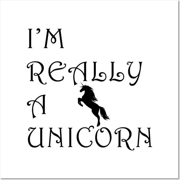 I'm really a unicorn Wall Art by herukus